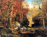 Thomas Moran Cresheim Glen, Wissahickon, Autumn painting